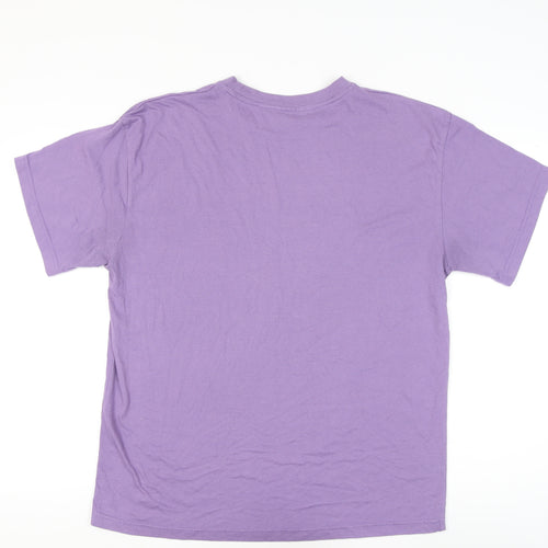 Frontside Men’s Purple XL Crew Neck Short Sleeve Cotton T-Shirt