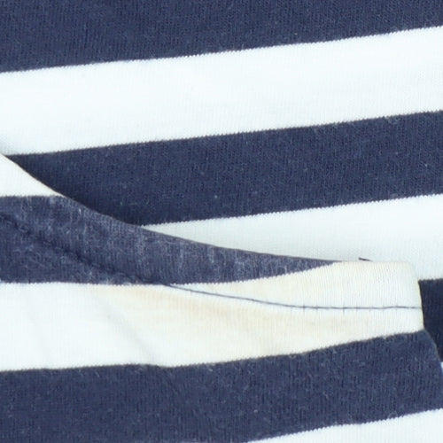 SoulCal & Co Women’s Blue White Striped Tank Top UK 8 Cotton Nautical