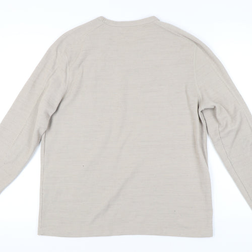 AllSaints Mens Beige Medium Pullover Jumper Crew Neck Knit