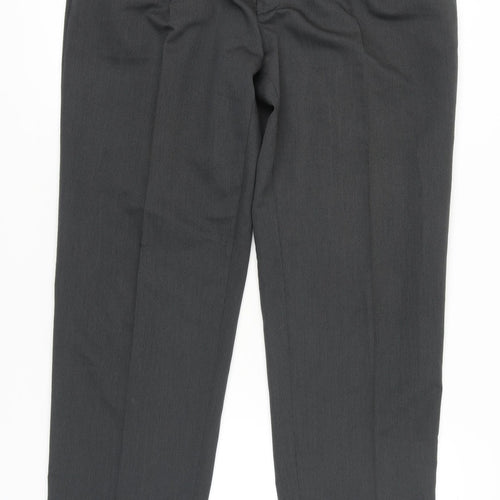 Next Men’s Grey Dress Trousers 38R Regular Fit Pleated Work Pants
