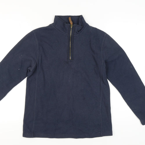 Mountain Warehouse Men’s Blue Small 1/4 Zip Pullover Sweatshirt
