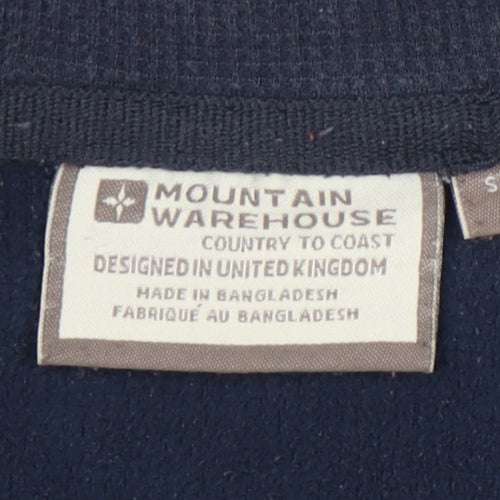 Mountain Warehouse Men’s Blue Small 1/4 Zip Pullover Sweatshirt