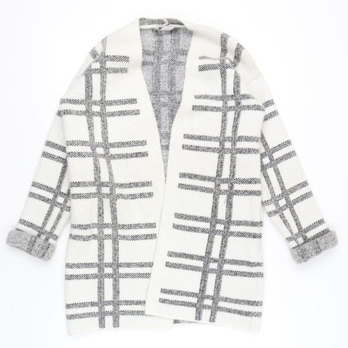 Marks and Spencer Womens Ivory Check Cardigan Size M Knitwear