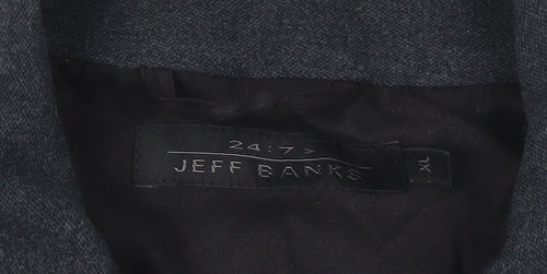 Jeff Banks Men’s Black XL 46" Cotton Blend Jacket Casual Workwear