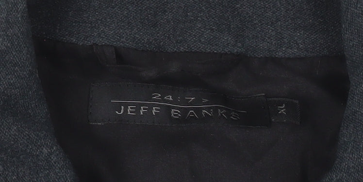 Jeff Banks Men’s Black XL 46" Cotton Blend Jacket Casual Workwear