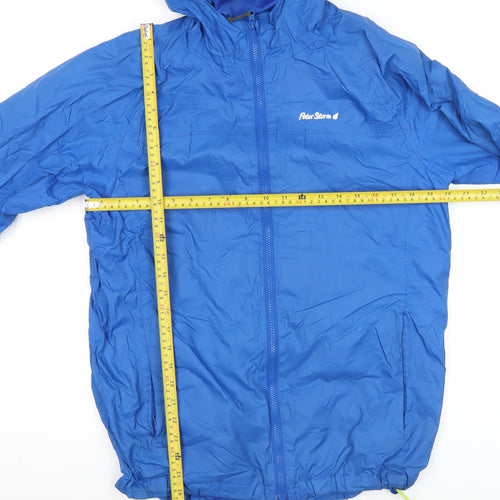 Peter Storm Men’s Blue Windbreaker Jacket Size S Hooded Outdoor Coat