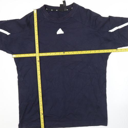 Adidas Men’s Blue M Short Sleeve Sports Cotton T-Shirt