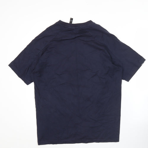 Adidas Men’s Blue M Short Sleeve Sports Cotton T-Shirt