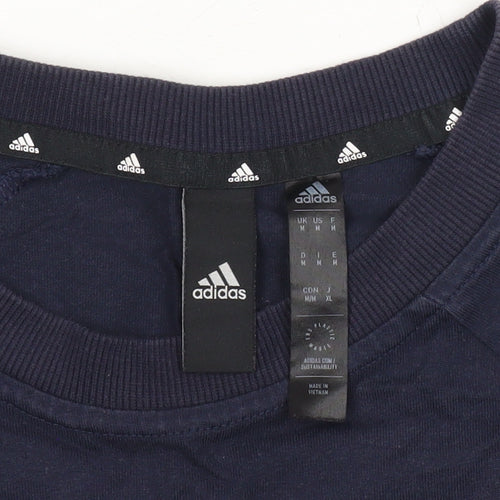 Adidas Men’s Blue M Short Sleeve Sports Cotton T-Shirt