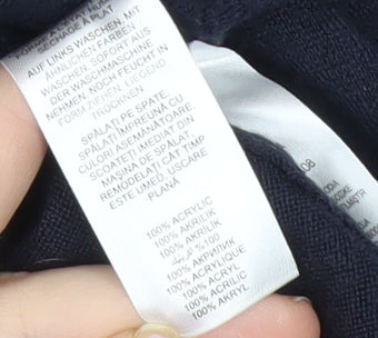 Debenhams Men’s Blue Acrylic V-Neck Pullover Jumper L