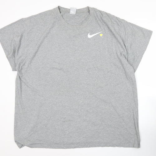 Nike Mens Grey 2XL Short Sleeve Crew Neck Cotton T-Shirt