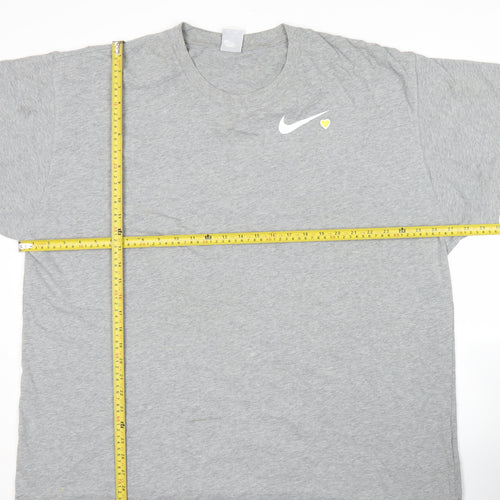 Nike Mens Grey 2XL Short Sleeve Crew Neck Cotton T-Shirt