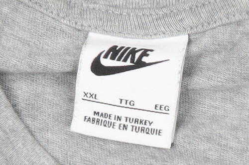Nike Mens Grey 2XL Short Sleeve Crew Neck Cotton T-Shirt