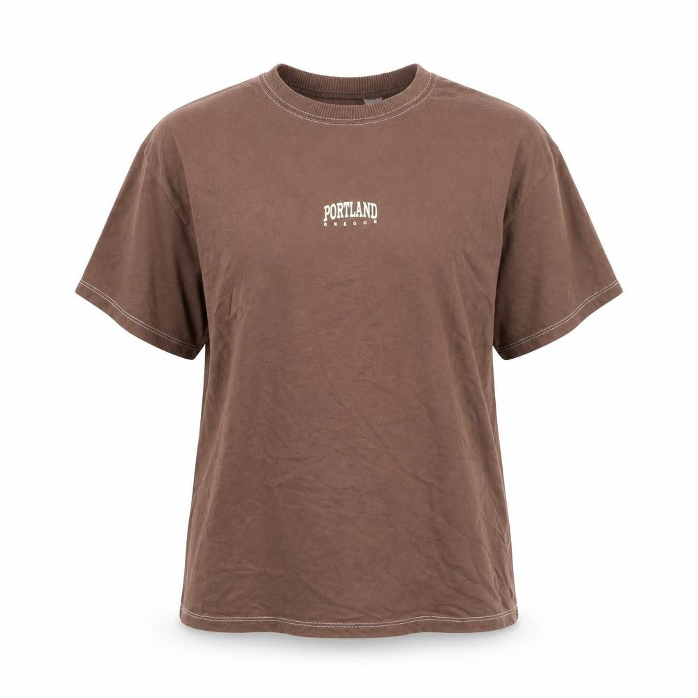 H&M Divided Women’s Brown 2XS Portland Print Basic T-Shirt