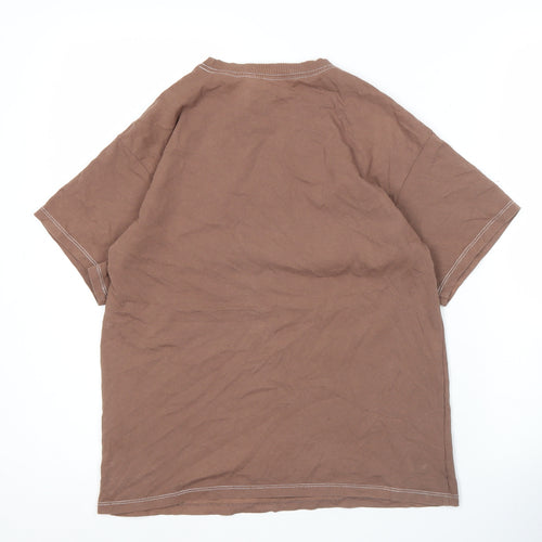 H&M Divided Women’s Brown 2XS Portland Print Basic T-Shirt