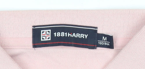 1881 Harry Boys Pink Polo Shirt Age 14 Graphic Crown Cactus Print