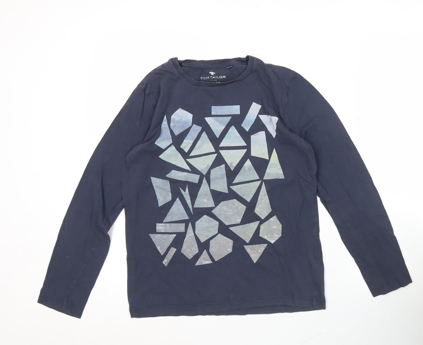 Tom Tailor Boys Blue Long Sleeve Graphic Print Cotton T-Shirt 12-13Y