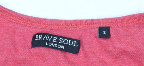 Brave Soul Womens Pink Tank Top S Basic Casual Summer Jersey