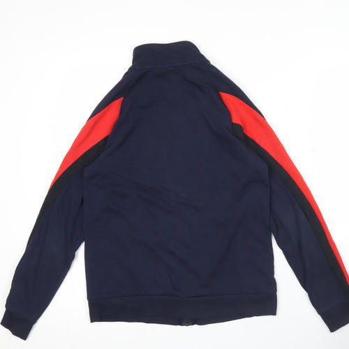 Adidas Boys Blue Track Jacket 12 Years Full Zip Logo Sports Activewear
