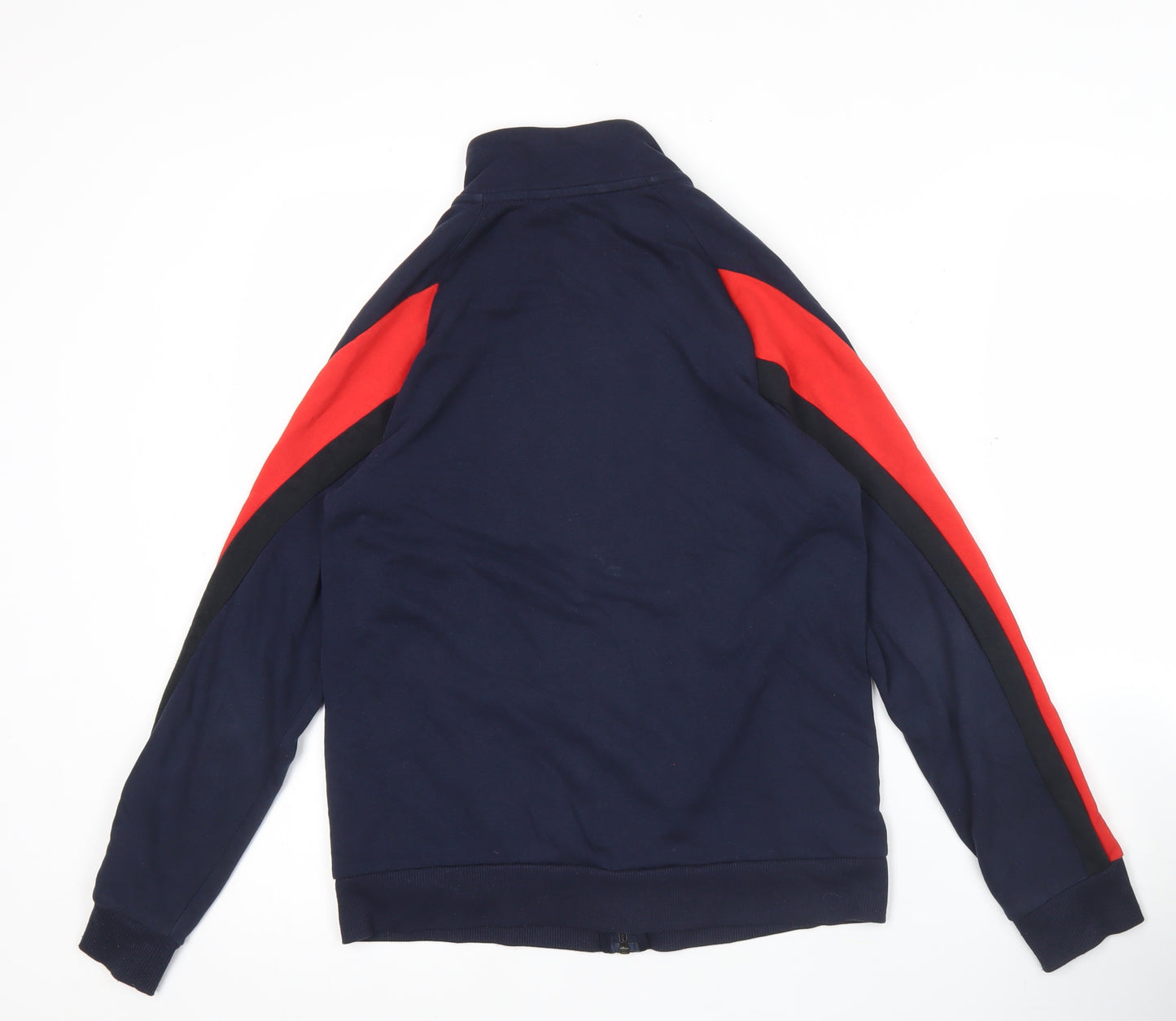 Adidas Boys Blue Track Jacket 12 Years Full Zip Logo Sports Activewear
