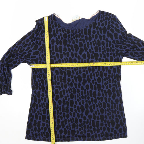 Boden Women’s Blue Animal Print Tunic Blouse UK 12 Long Sleeve