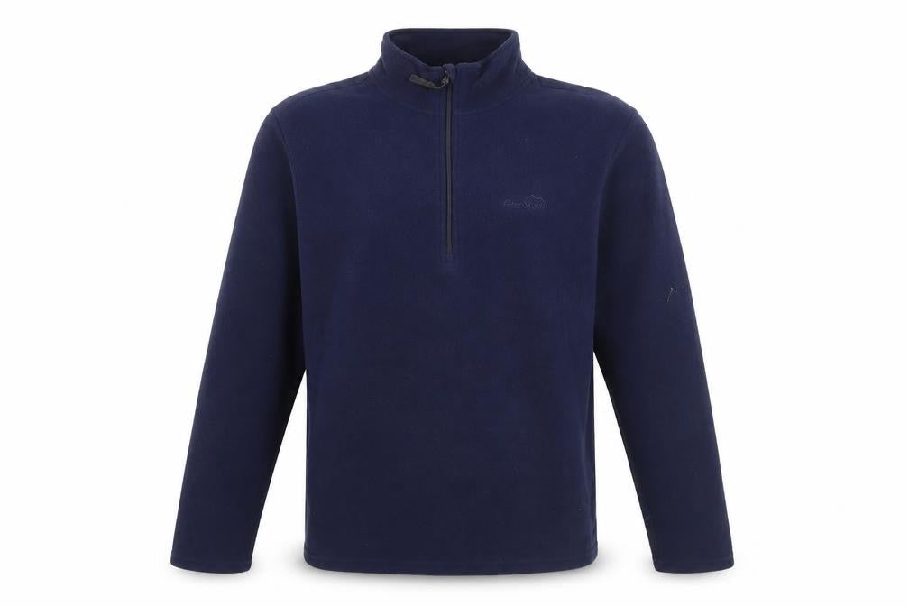 Front view of Peter Storm Men’s Blue Fleece Sweatshirt M 1/2 Zip Pullover