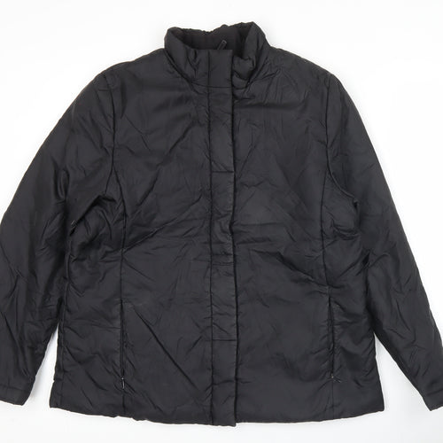 TRADER Womens Black Size 12 Puffer Jacket Winter Coat
