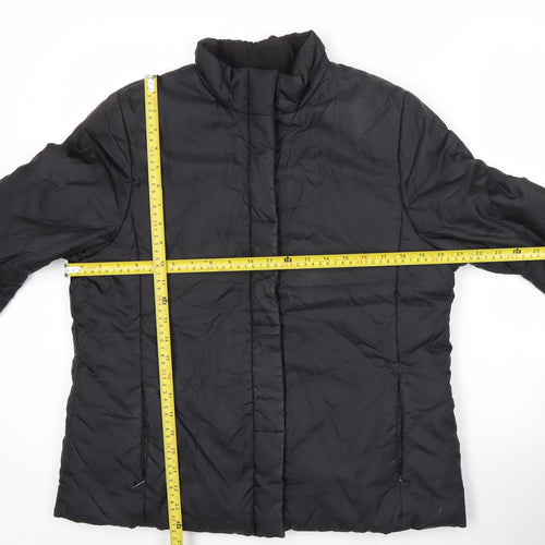 TRADER Womens Black Size 12 Puffer Jacket Winter Coat