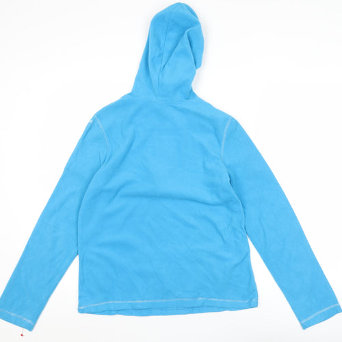 Joe Boxer Womens Blue Medium Pullover Hoodie Fleece 1/2 Zip