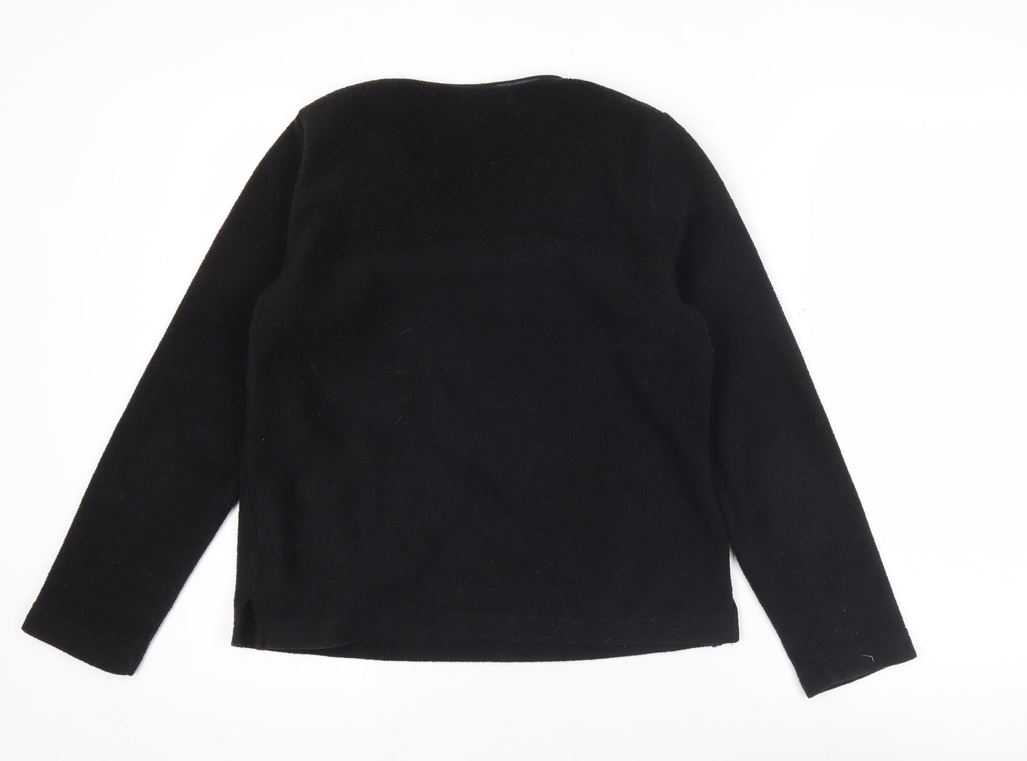 Debie Morgan Womens Black V-Neck Pullover Sweatshirt Size M