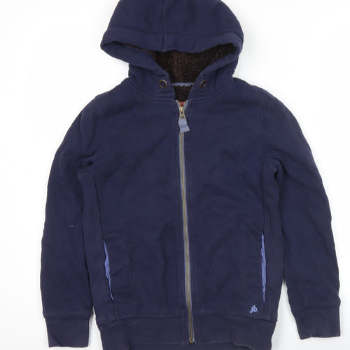 Johnnie b Girls Blue Full Zip Hoodie 9-10 Years Cotton Fleece Winter Jacket