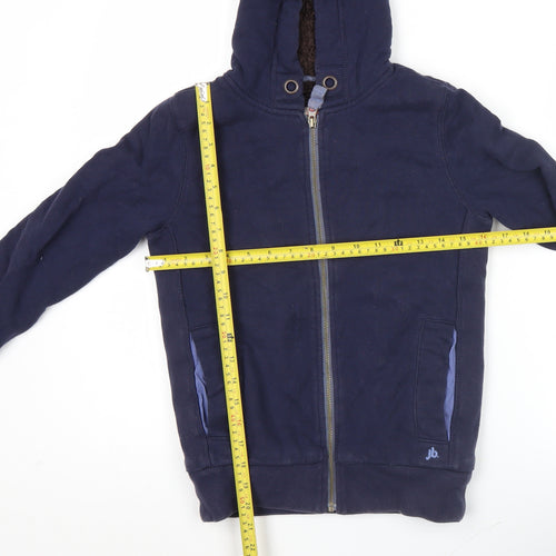Johnnie b Girls Blue Full Zip Hoodie 9-10 Years Cotton Fleece Winter Jacket