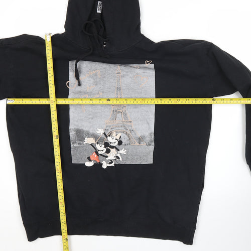 Sinsay Disney Womens Black Hoodie M Mickey Mouse Paris Graphic Pullover