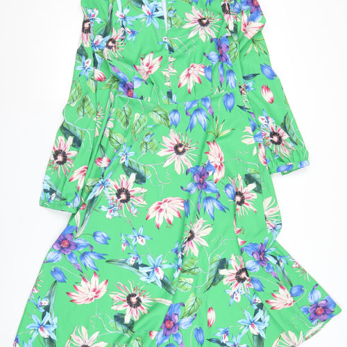 H&M Women’s Multicoloured Floral Fit & Flare Dress Size 8