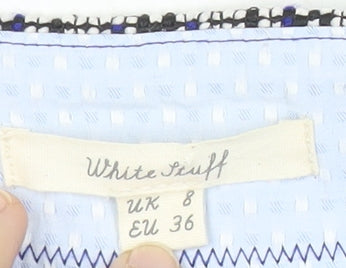 White Stuff Women’s Blue Geometric Pencil Skirt Size 8