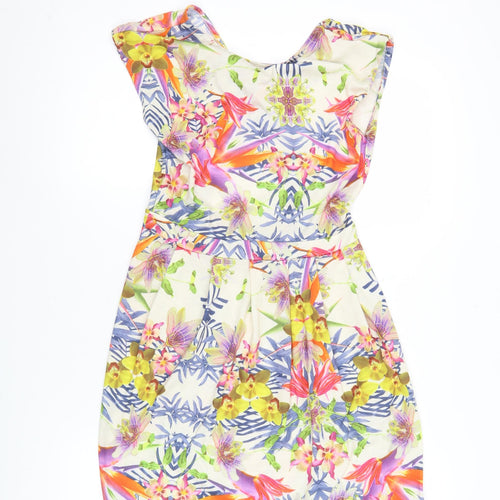 Therapy Women’s Multicoloured Floral Strapless Bodycon Dress Size 8