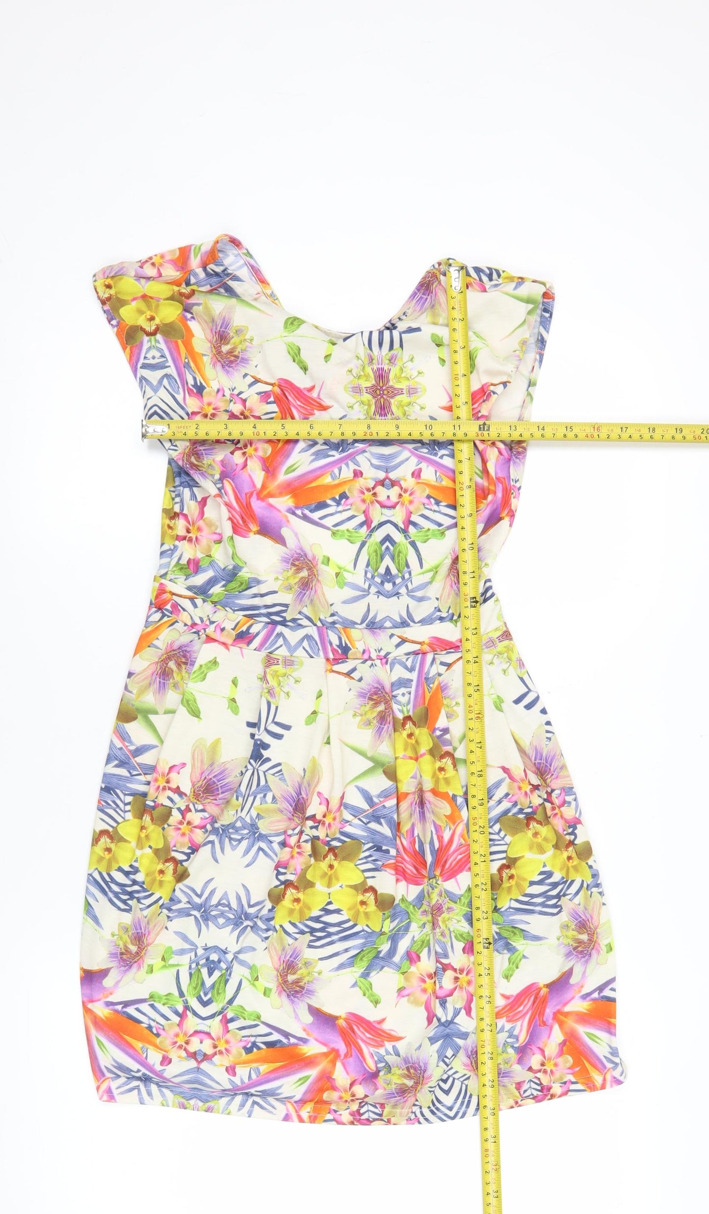 Therapy Women’s Multicoloured Floral Strapless Bodycon Dress Size 8