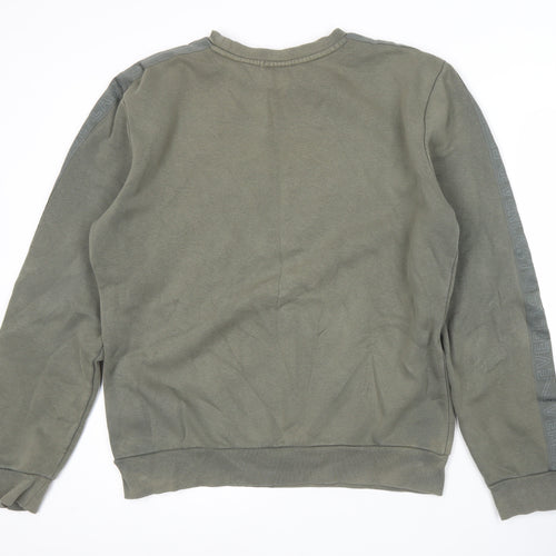 Everlast Mens Green Sweatshirt Small Crew Neck Pullover Logo Sports
