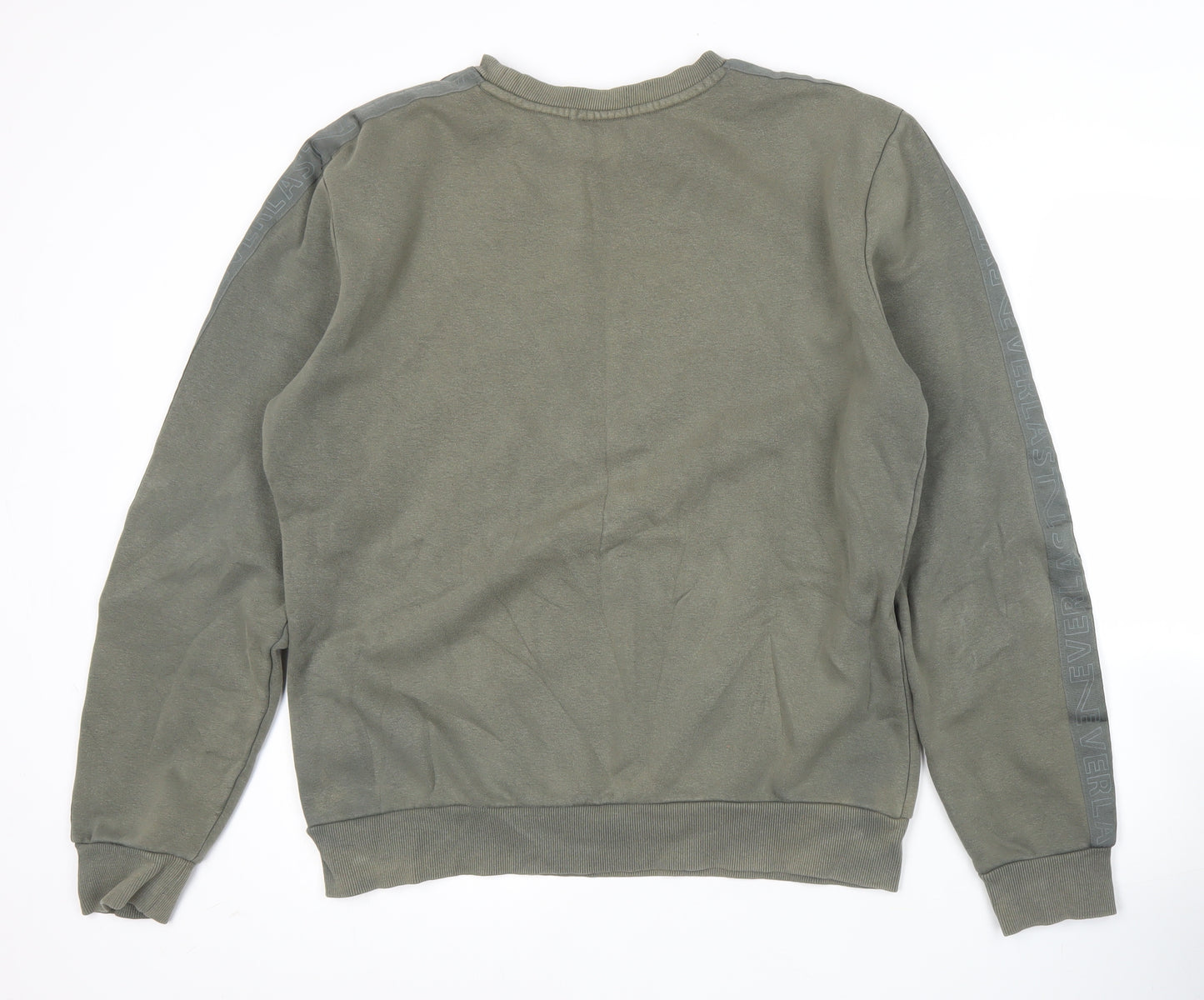 Everlast Mens Green Sweatshirt Small Crew Neck Pullover Logo Sports