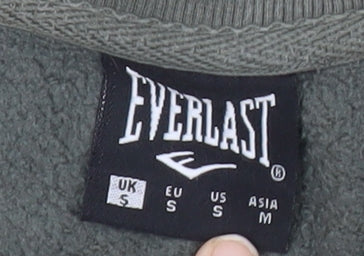 Everlast Mens Green Sweatshirt Small Crew Neck Pullover Logo Sports