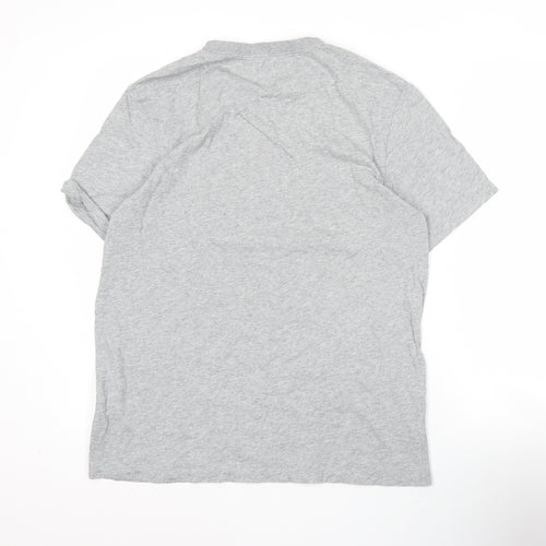 Nike Men's Grey M Casual Short Sleeve Crew Neck Cotton T-Shirt