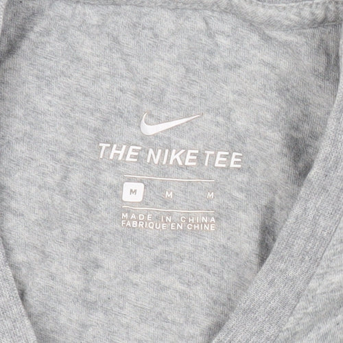 Nike Men's Grey M Casual Short Sleeve Crew Neck Cotton T-Shirt