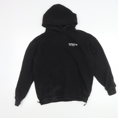 Manière De Voir Men's Black Pullover Hoodie M Logo Graphic
