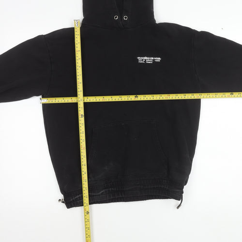 Manière De Voir Men's Black Pullover Hoodie M Logo Graphic