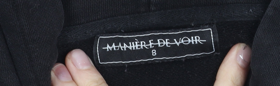 Manière De Voir Men's Black Pullover Hoodie M Logo Graphic