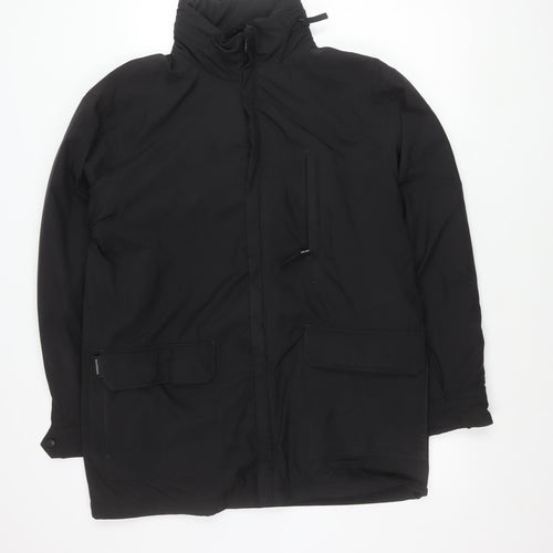 Dannimac Men's Black Polyester Parka Jacket Size S Hooded