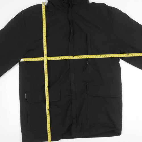 Dannimac Men's Black Polyester Parka Jacket Size S Hooded