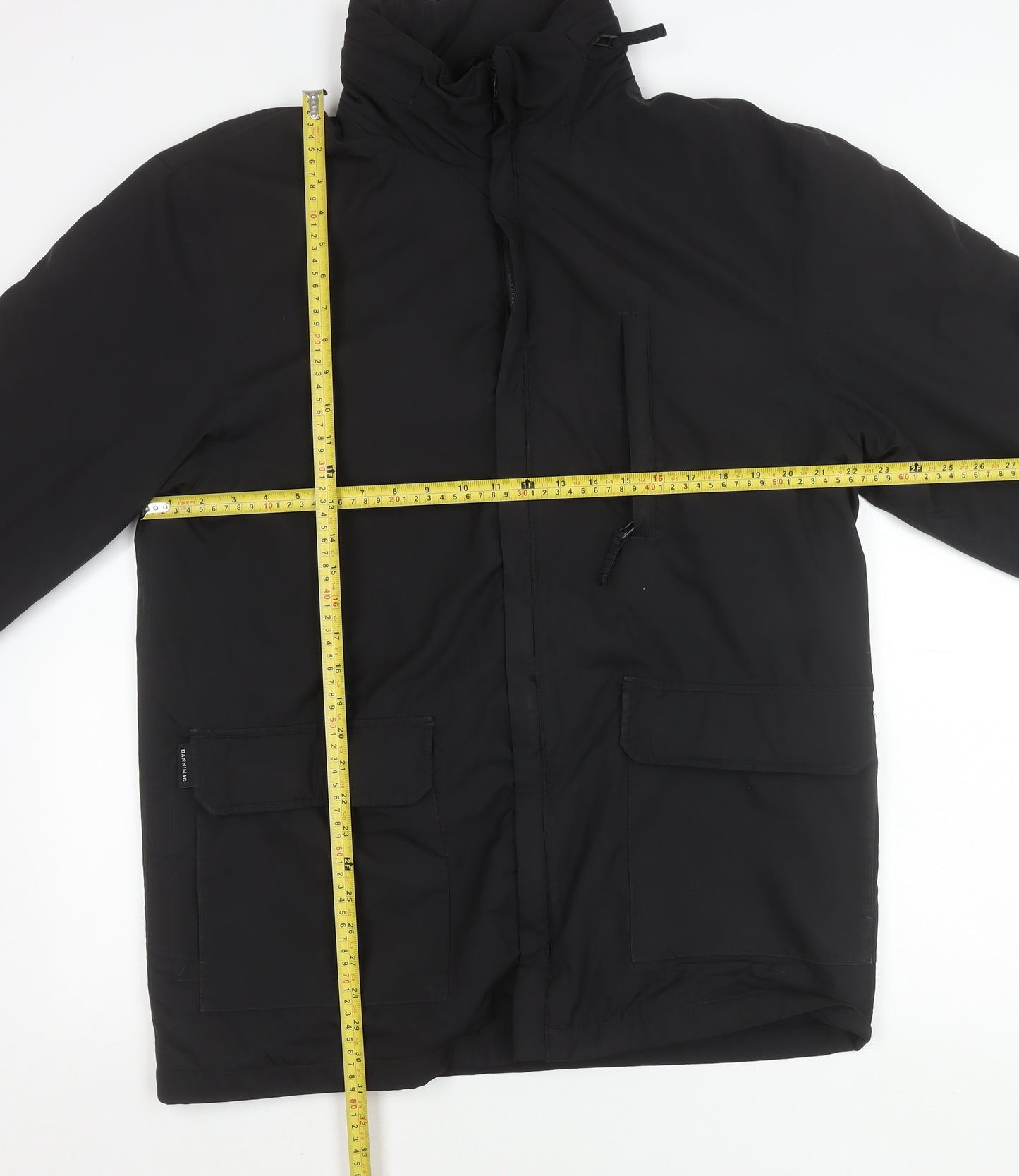 Dannimac Men's Black Polyester Parka Jacket Size S Hooded