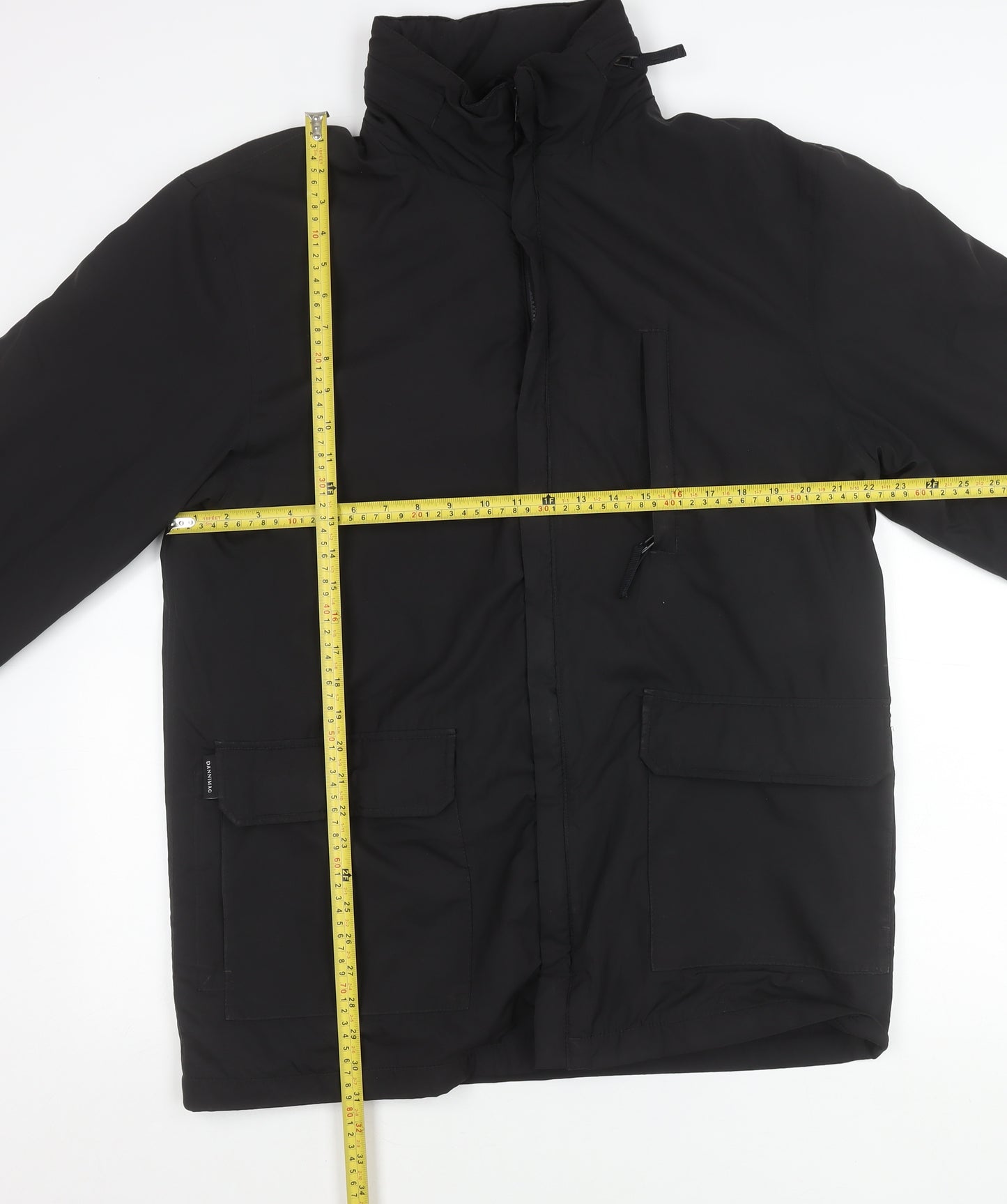 Dannimac Men's Black Polyester Parka Jacket Size S Hooded