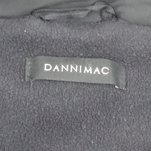 Dannimac Men's Black Polyester Parka Jacket Size S Hooded